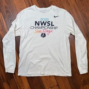 Nike 2023 NWSL Championship San Diego Long Sleeve Graphic Tee White Large